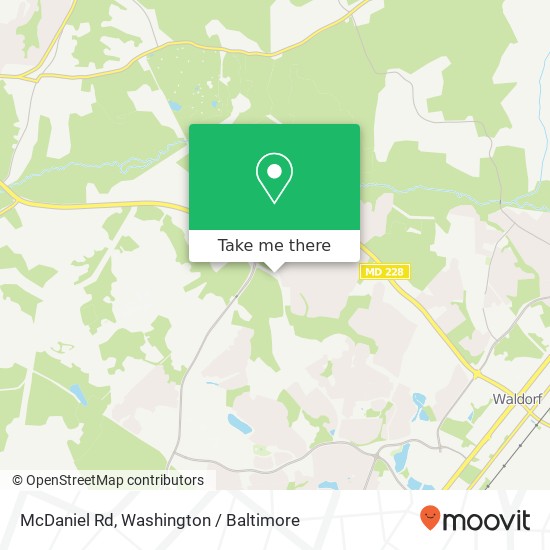 Mapa de McDaniel Rd, Waldorf, MD 20603