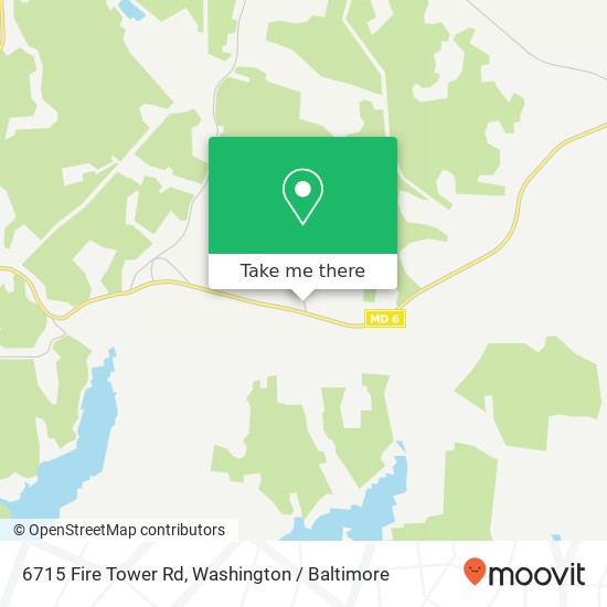 Mapa de 6715 Fire Tower Rd, Welcome, MD 20693