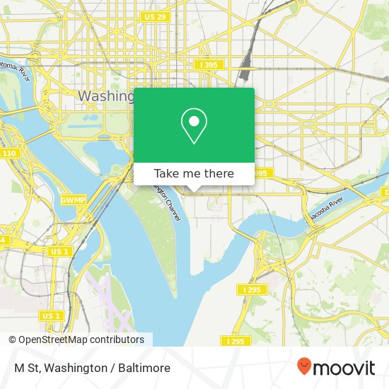 Mapa de M St, Washington, DC 20024