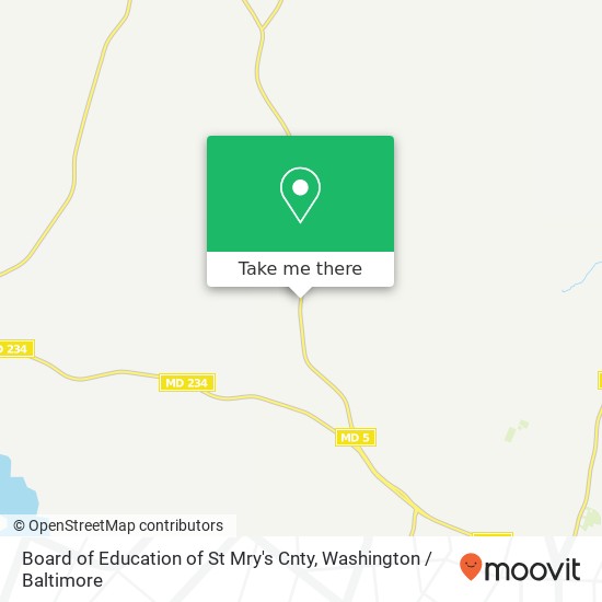 Mapa de Board of Education of St Mry's Cnty, 27190 Point Lookout Rd