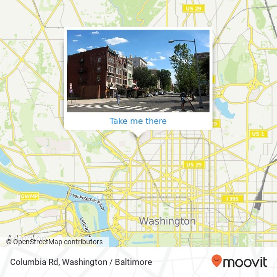 Columbia Rd, Washington, DC 20009 map