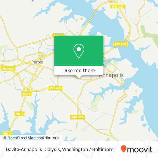 Davita-Annapolis Dialysis, 1127 West St map