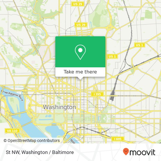 Mapa de St NW, Washington, DC 20001