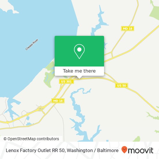 Mapa de Lenox Factory Outlet RR 50, 4632 Ocean Gtwy