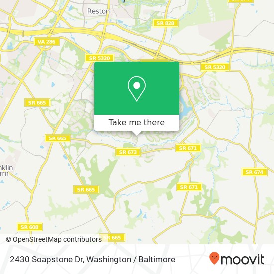 Mapa de 2430 Soapstone Dr, Reston, VA 20191