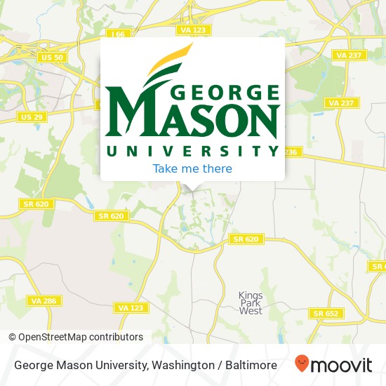 Mapa de George Mason University, Fairfax, VA 22030