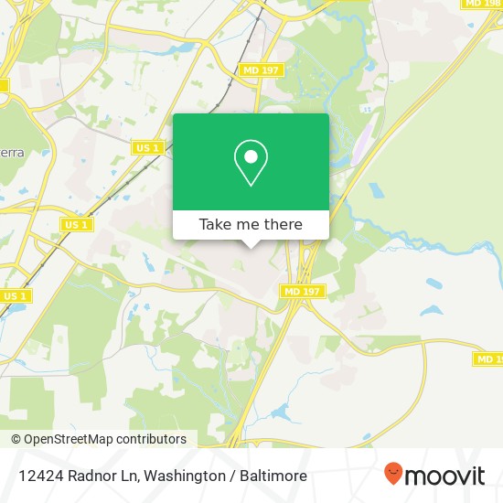 Mapa de 12424 Radnor Ln, Laurel, MD 20708