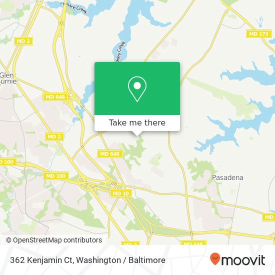 Mapa de 362 Kenjamin Ct, Glen Burnie, MD 21060