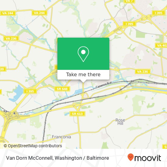 Mapa de Van Dorn McConnell, Alexandria, VA 22304