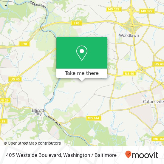 405 Westside Boulevard, 405 Westside Blvd, Catonsville, MD 21228, USA map