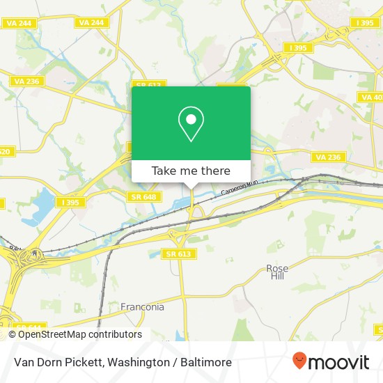 Mapa de Van Dorn Pickett, Alexandria, VA 22304