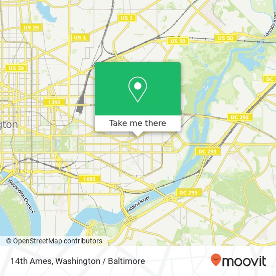 Mapa de 14th Ames, Washington, DC 20002