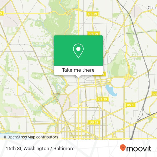 Mapa de 16th St, Washington, DC 20010