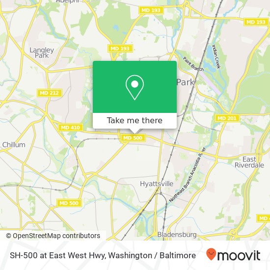 SH-500 at East West Hwy, Hyattsville, MD 20782 map