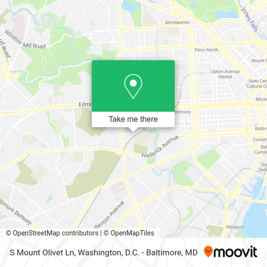 S Mount Olivet Ln map