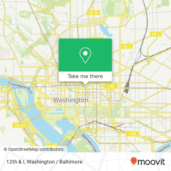 Mapa de 12th & I, Washington, DC 20005