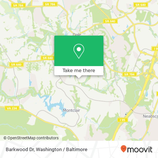 Mapa de Barkwood Dr, Woodbridge, VA 22193