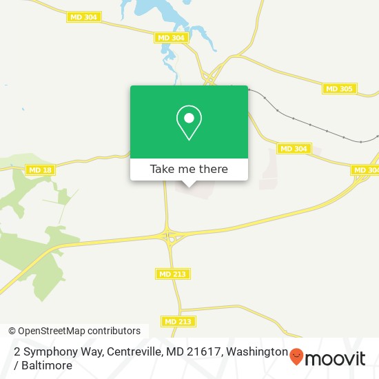 Mapa de 2 Symphony Way, Centreville, MD 21617
