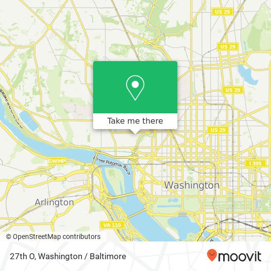 Mapa de 27th O, Washington, DC 20007