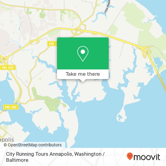 Mapa de City Running Tours Annapolis