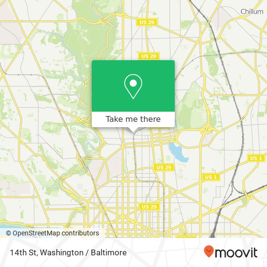 Mapa de 14th St, Washington, DC 20010