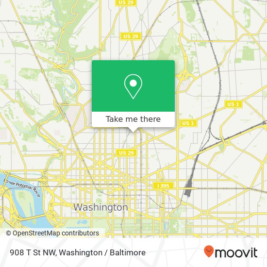 908 T St NW, Washington, DC 20001 map