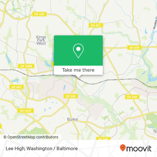 Lee High, Burke, VA 22015 map