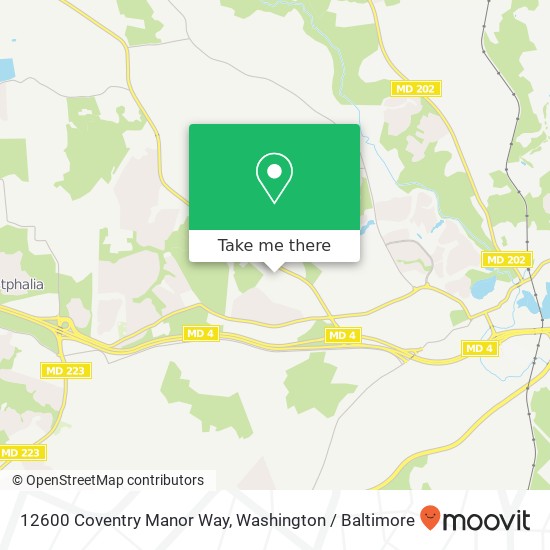 Mapa de 12600 Coventry Manor Way, Upper Marlboro, MD 20772