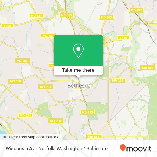 Wisconsin Ave Norfolk, Bethesda, MD 20814 map