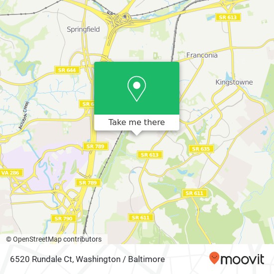 Mapa de 6520 Rundale Ct, Alexandria, VA 22315