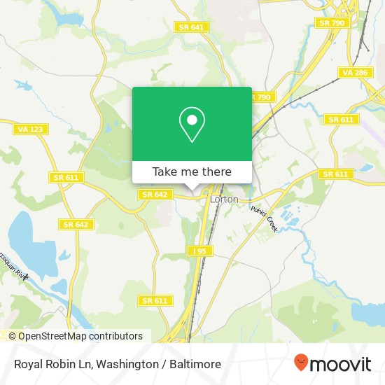 Royal Robin Ln, Lorton, VA 22079 map