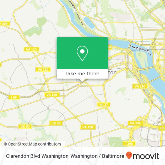 Mapa de Clarendon Blvd Washington, Arlington, VA 22201