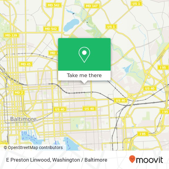 Mapa de E Preston Linwood, Baltimore, MD 21213