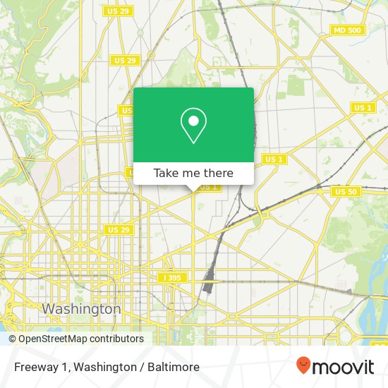 Mapa de Freeway 1, Washington, DC 20002