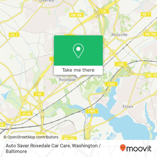 Auto Saver Rosedale Car Care, 8104 Pulaski Hwy map