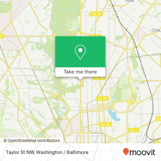 Taylor St NW, Washington, DC 20011 map