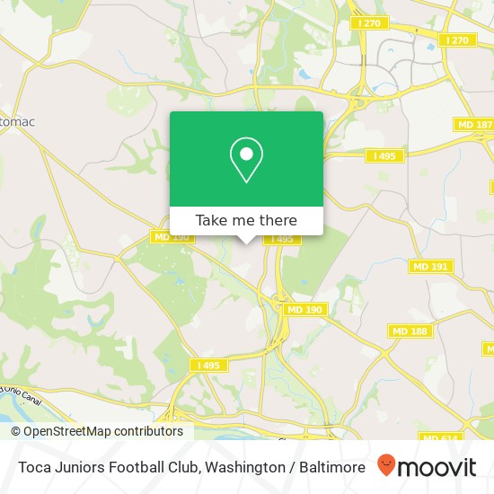 Toca Juniors Football Club, 8900 Transue Dr map