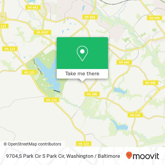 Mapa de 9704,S Park Cir S Park Cir, Fairfax Station, VA 22039