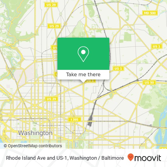 Mapa de Rhode Island Ave and US-1, Washington, DC 20002