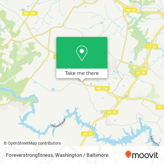 Mapa de Foreverstrongfitness, 11845 Scaggsville Rd