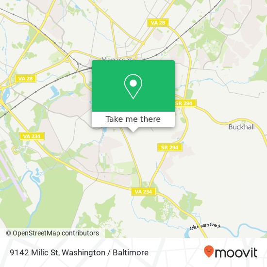 Mapa de 9142 Milic St, Manassas, VA 20110