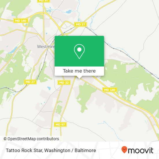 Mapa de Tattoo Rock Star, 525 Old Westminster Pike