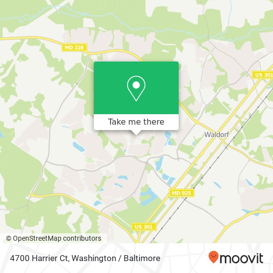 Mapa de 4700 Harrier Ct, Waldorf, MD 20603