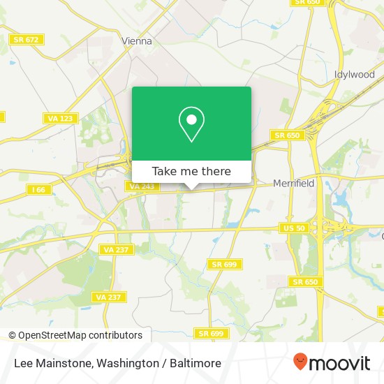 Mapa de Lee Mainstone, Fairfax, VA 22031