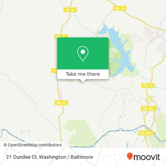 Mapa de 21 Dundee Ct, Sykesville, MD 21784