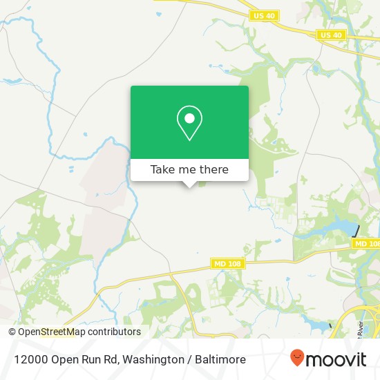 12000 Open Run Rd, Ellicott City, MD 21042 map
