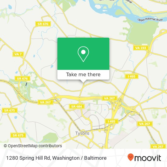 1280 Spring Hill Rd, McLean, VA 22102 map