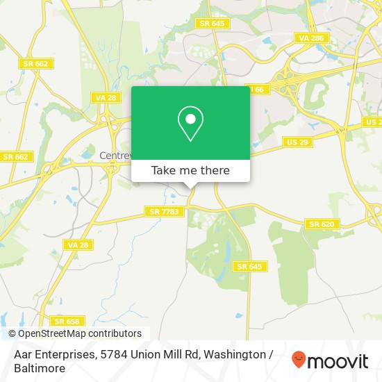 Mapa de Aar Enterprises, 5784 Union Mill Rd