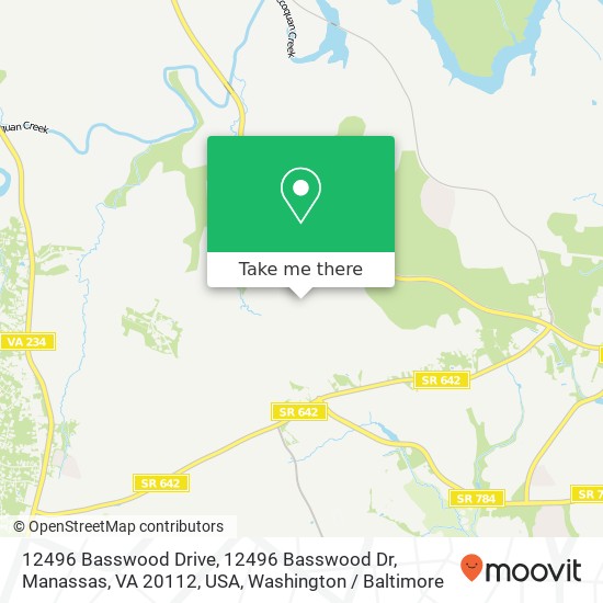12496 Basswood Drive, 12496 Basswood Dr, Manassas, VA 20112, USA map