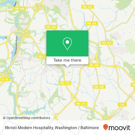 Mapa de Rkristi Modern Hospitality, 8775 Cloudleap Ct